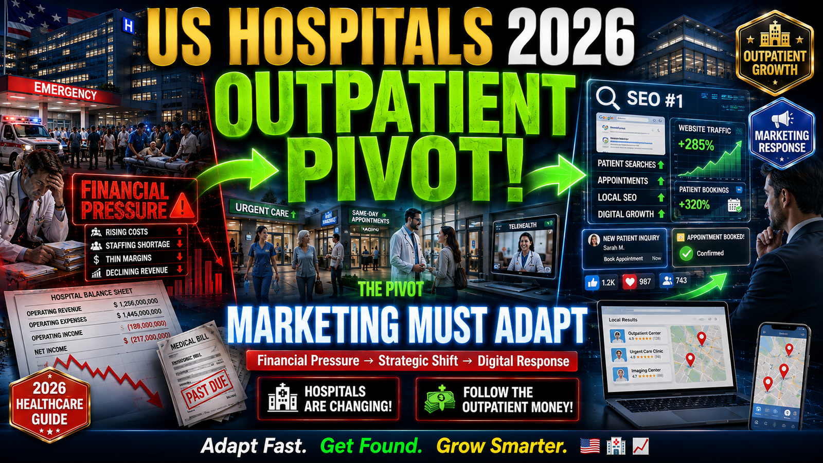 US Hospitals in 2026: Financial Pressures, the Outpatient Pivot, and the Marketing Response .