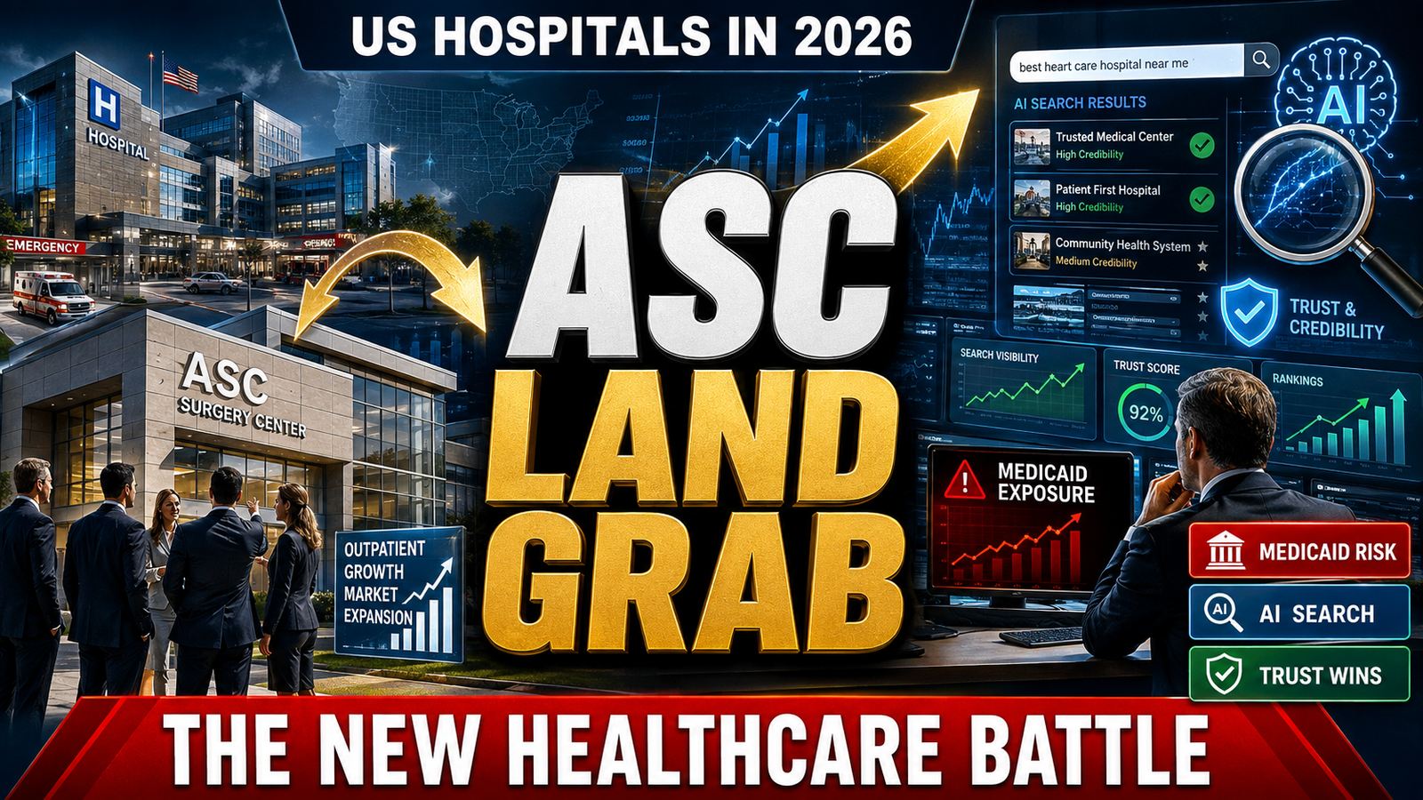 US Hospitals in 2026: The ASC Land Grab, Medicaid Exposure, and Winning the AI Search Trust Race .