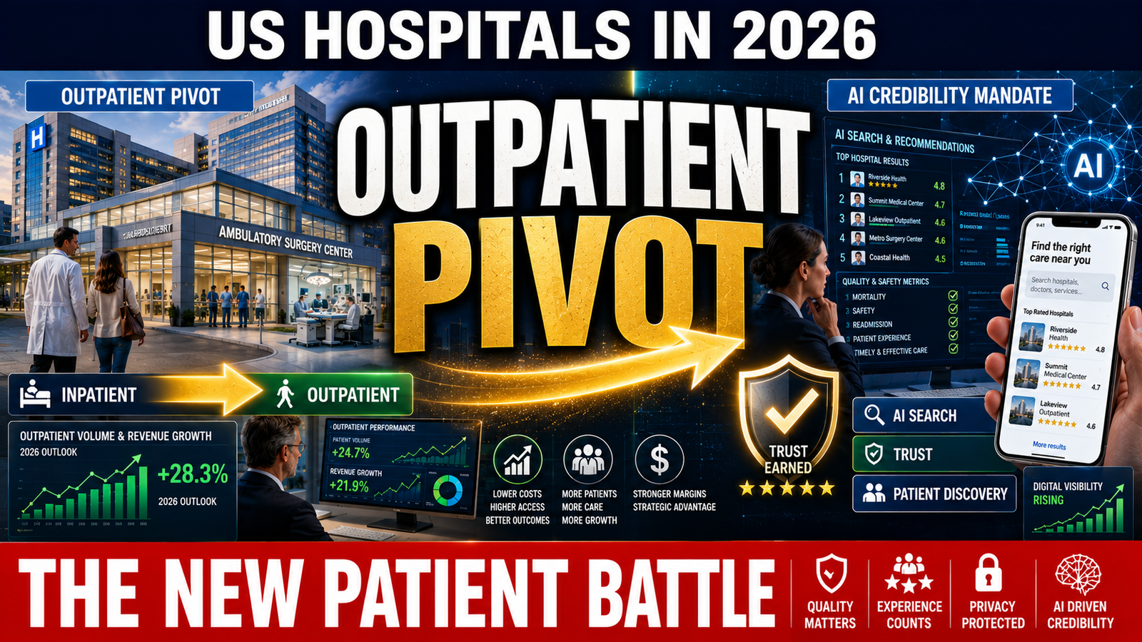 US Hospitals in 2026: The Outpatient Pivot and the AI Credibility Mandate .