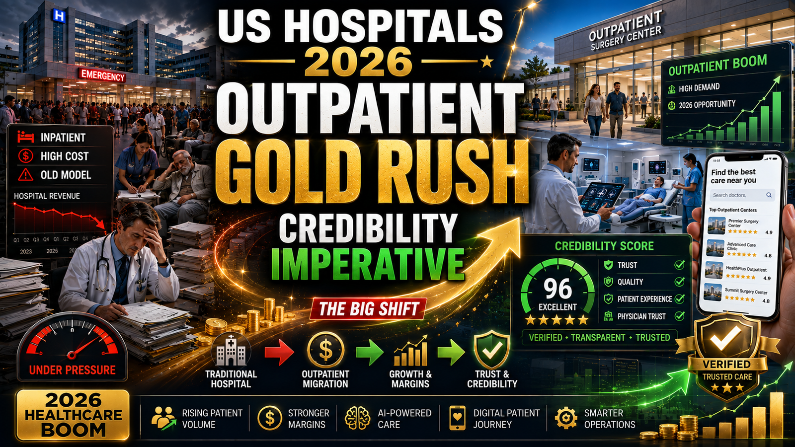 US Hospitals in 2026: The Outpatient Gold Rush and the New Credibility Imperative .