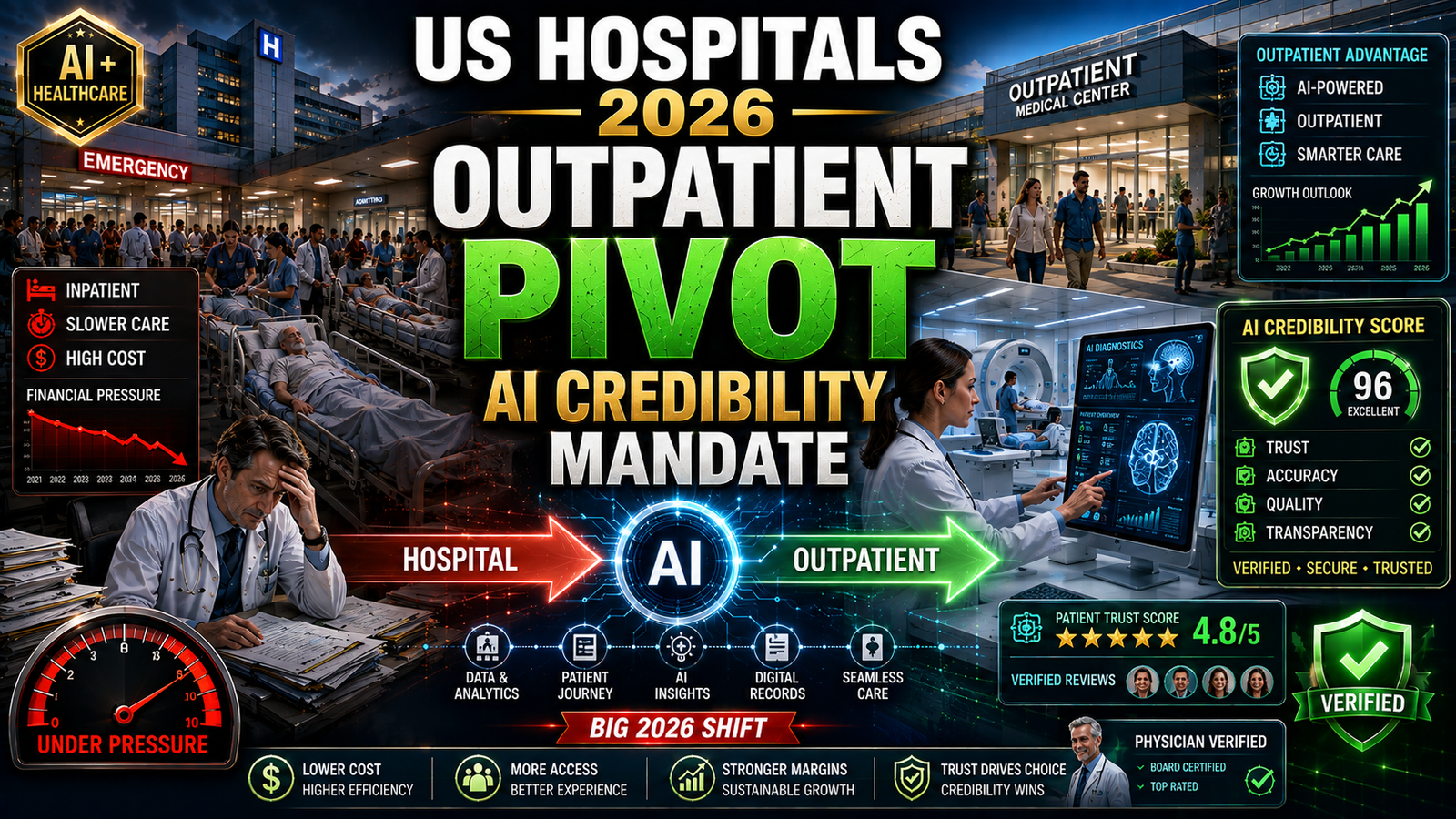 US Hospitals in 2026: The Outpatient Pivot and the New AI Credibility Mandate .